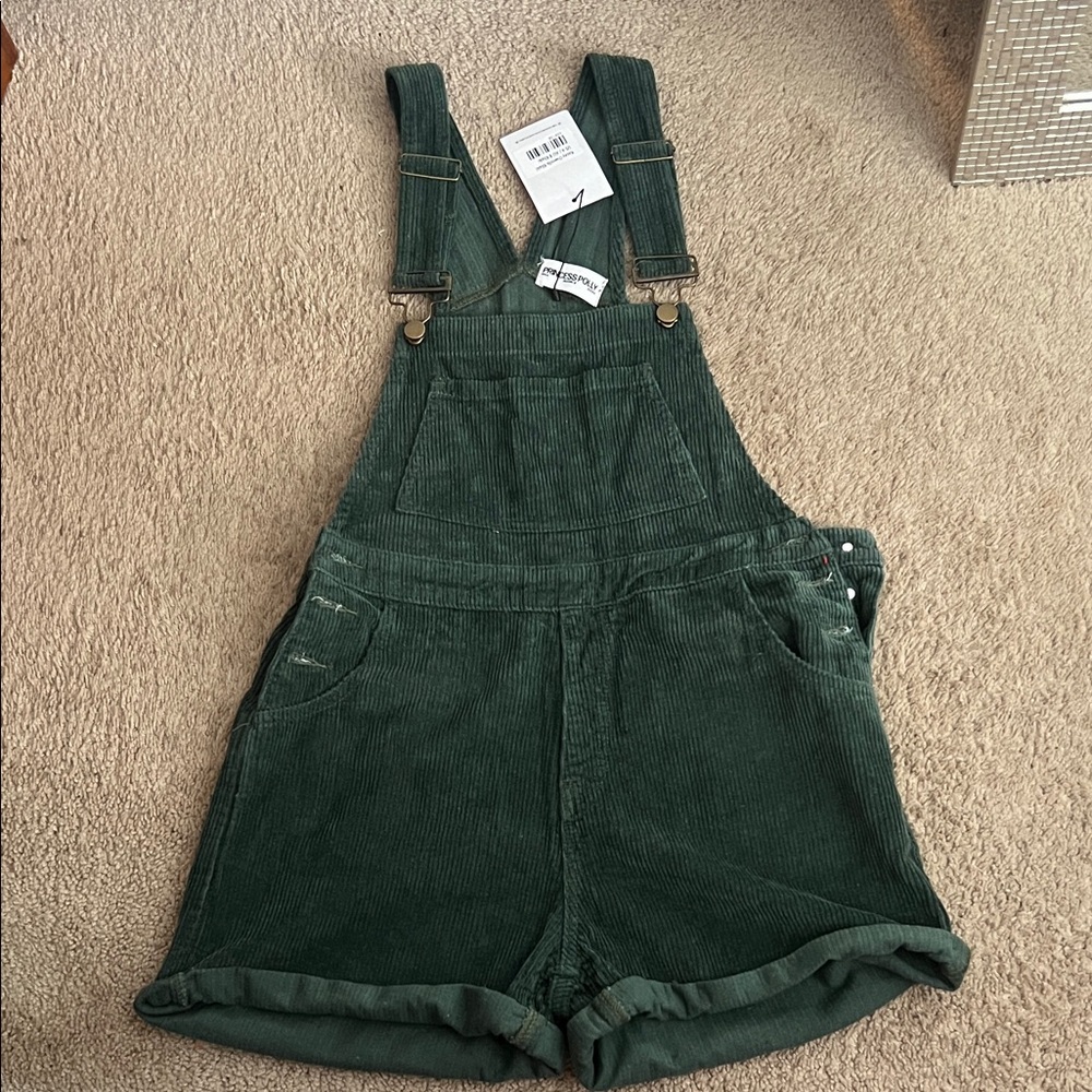 Princess Polly Green Corduroy Romper